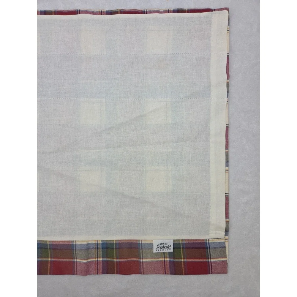 Longaberger Paprika Plaid Valances-set of 2 - 17.5 x 75